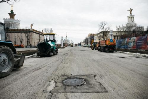07.04.2020 Благоустройство ВДНХ во время  0004